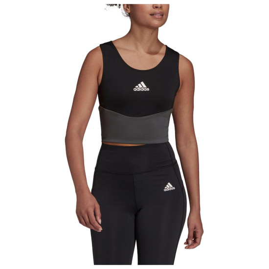 Adidas Γυναικεία αμάνικη μπλούζα crop Designed to move Adidas Γυναικεία αμάνικη μπλούζα crop Designed to move